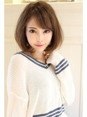 大人可愛いニュアンスワンカールボブ