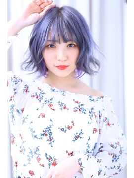 クオン(Hair Design Cuon) 【アレンジ◎】デザインカラーボブ