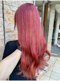 大人気！韓国風コーラルピンク☆【池袋.髪質改善.ケアブリーチ】