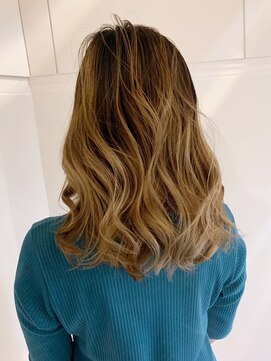 アイティー バイ アルバム 中野店(IT by ALBUM) バレイヤージュロング_ショコラベージュボブルフ_ba350282