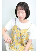 デヴェロペ(Devellope.)&nbsp;【Devellope.】シンプルボブ　シースルーバング　グレージュ