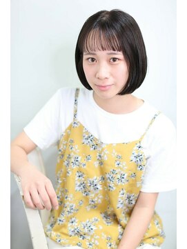 デヴェロペ(Devellope.) 【Devellope.】シンプルボブ　シースルーバング　グレージュ