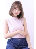 ことりベージュローライト大人かわいい小顔スリークボブ大人ボブ