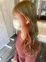 ココカラヘアー ニコ(cococara hair nico) フェイスフレーミング/インナーカラー/レッド/韓国風/20代