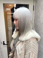 イメチェン/レッドブラウン/フルバング/似合わせカット/渋谷駅