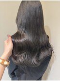 シルバーグレー×艶巻きロング