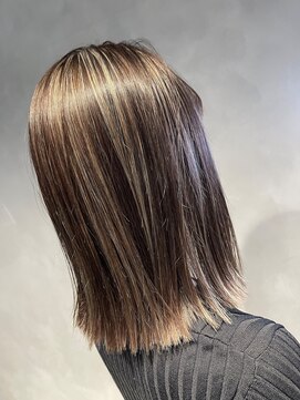 アコ(Aco) 上品ハイライト/白髪ぼかしハイライト/ベージュ/ミルクティー