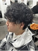 メンズマッシュプードルパーマニュアンスパーマスパイラルパーマ