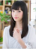 ぱっつん黒髪ストレートレイヤーロングc6戸田公園20代30代40代