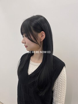 ビーヒアナウ N゜03 金沢駅西店(BE HERE NOW) 【韓国ヘア/レイヤーカット/顔まわりカット/ブルーブラック】