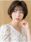 くすみベージュひし形小顔ショートマッシュ315X戸田公園30代40代