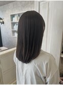 福山美容室caary イルミナカラーダークブラウン透明感40代50代