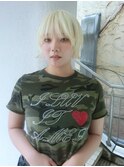 抜きっぱなしブロンド金髪ブロンドベージュミニボブ金髪ボブ