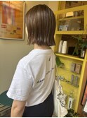 〈浅草 半個室〉切りっぱなしボブ/ハイライトベージュ