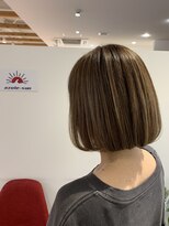 アズールサン 草加西口店(azule-sun)&nbsp;ハイライトカラー,グレージュ,白髪ぼかし,ミニボブ【草加】