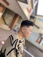 理容 ヒラトヤ菜園店&nbsp;ミディアムフェード×ウェーブパーマスタイル