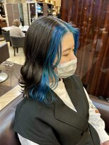 キャラ 池袋本店(CHARA)&nbsp;池袋でフェイスフレーミングをしたい【インナーブルー】