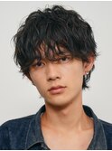 原宿メンズパーマルーズパーマシャドウパーマッシュウルフゆるめ