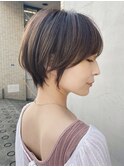 ショートカット切りっぱなしボブ表参道レイヤーカット ボブ