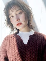 アイティー バイ アルバム 中野店(IT by ALBUM)&nbsp;ウルフボブ_オリーブカラーハイライトカラー_57558