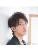 メンズパート分けスタイル×アッシュブラック×30代/40代