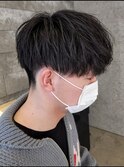 ニュアンスパーマナチュラルマッシュ刈り上げショートメンズ