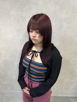 ミューバイケンジ(miu by KENJE) miu&橋本愛海　ボルドーカラーとレイヤーカット