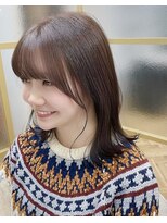 トッカ 三ノ宮店(tocca)&nbsp;大人可愛い/ピンクブラウン/ボブ/外ハネ/顔周りカット