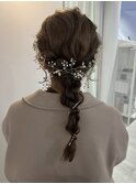 編み下ろしヘアアレンジ 結婚式ヘア ヘアセット おしゃれ
