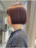 フラットボブ ミニボブ 暖色 イルミナカラー 表参道30代40代