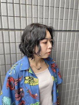 アオ(AO。) クリームパーマ/スパイラルパーマ/切りっぱなしボブ/ベルボブ