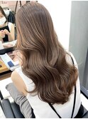 透明感カラーミルクティーベージュカラー髪質改善韓国ヘア下北沢