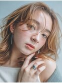 ミディアム韓国ヘアおくれ毛顔周りレイヤー_9913