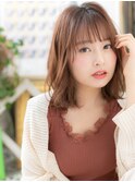 ★シースルー前髪大人可愛い抜け感外ハネボブパーマ30代40代★1