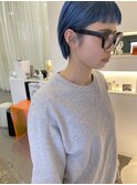 ブリーチカラー！くすみブルー◯(miona)