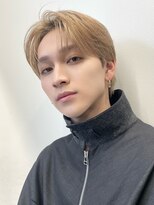 オリーブベージュメンズミルクティーベージュシースルーマッシュ