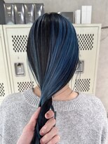 ハイプ(HYPE)&nbsp;ブリーチ/ダブルカラー/ネイビーブルー/ミックス/ローライト