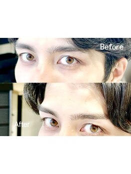 こだわりの眉毛カットは清潔感と好印象に◎アイリストのアイブロウも◎［メンズ/眉毛サロン］
