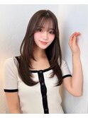 ナチュラルレイヤー×透け感バング