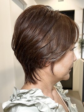 フリック 京都河原町店(FLICK) ★40代50代60代/絶壁解消ひし形前下がりウルフショートレイヤー