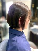 似合わせショート/細めハイライト/くすみベージュ/ショートボブ