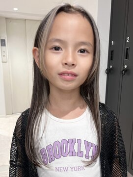 ニュアージュ 表参道 南青山(Nuage’) ブリーチ1回ダブルカラーホワイトグレージュデザインハイライト