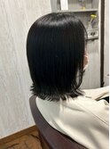 切りっぱなしボブ/毛先ワンカール/似合わせカット/髪質改善/小顔