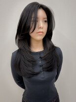 ロンドイディールバンダイ 新潟万代(Lond ideal)&nbsp;ロングレイヤーハッシュグレーブラック