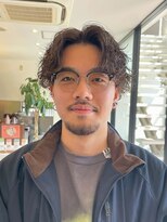 ヘアーアンドエステ ハラダ 滝ノ水店(Hair&Esthe Harada)&nbsp;メンズ/ツイストスパイラルパーマ/センターパート