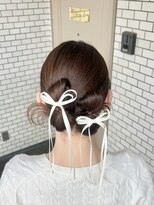 フェリーチェ 六本木店(Felice)&nbsp;ツインアレンジ タイトヘア リボン お呼ばれヘア イベントヘア