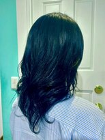 マティーナ ヘアー 池袋(Matina hair)&nbsp;【ミディアムレイヤー　ブルーブラック】池袋美容室