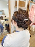 結婚式ロングシニヨンアレンジ【ヘアアレンジ　立川/立川南/袴】