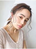 ニュアンスアレンジ_ココアブラウンフリンジウェーブ_37477