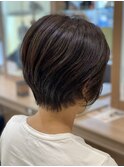 襟足すっきりミセスショート